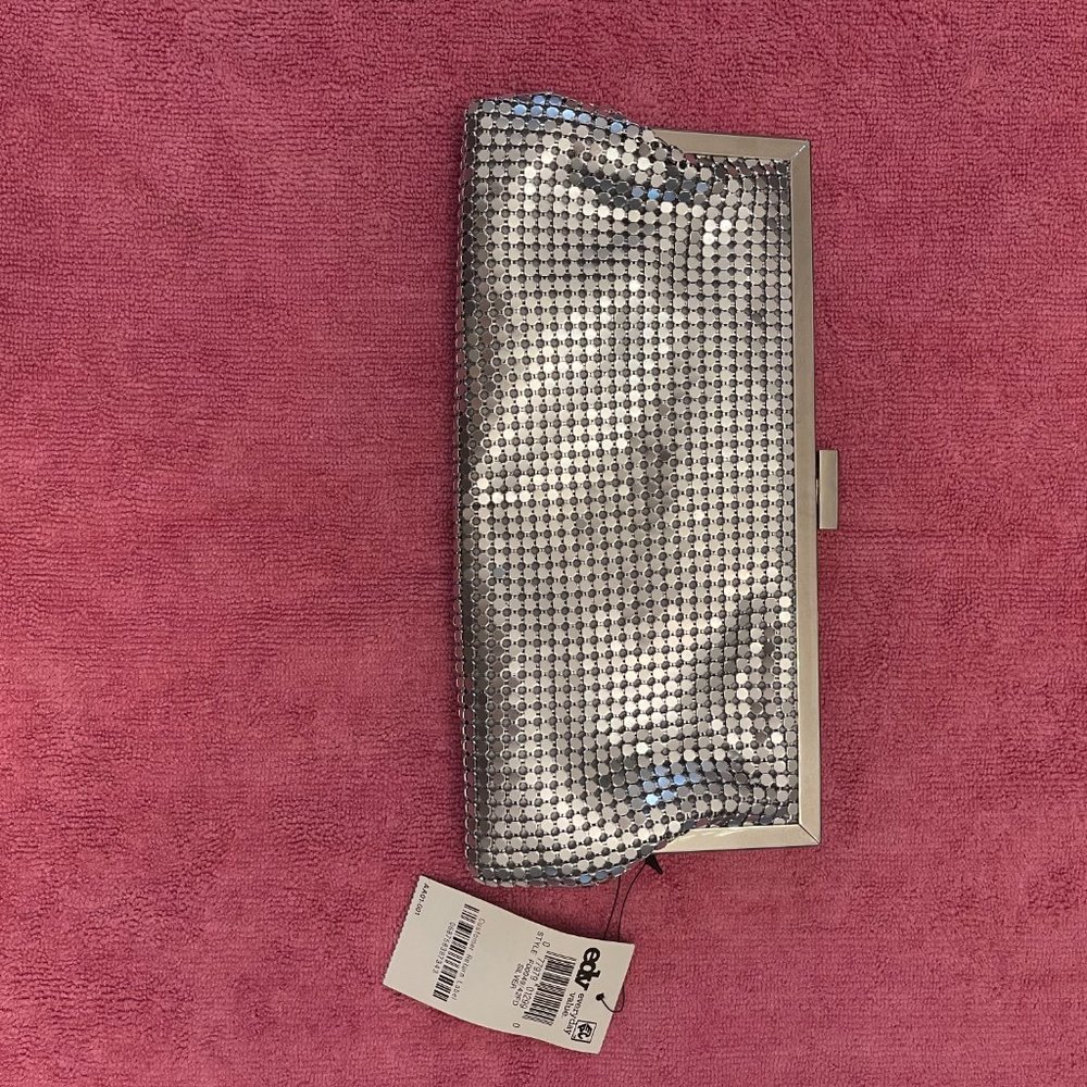 Silver clutch, NWT